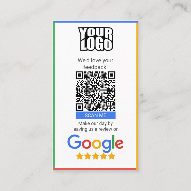 Carte de visite Google Review avec coupon coupon c (Devant)