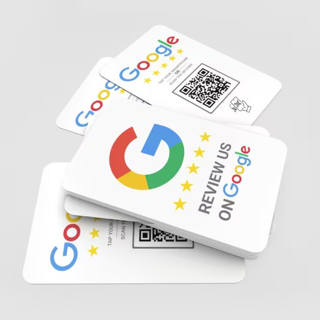 Carte De Visite Google Revoir le code QR Appuyer sur pour examiner (Créateur téléchargé)