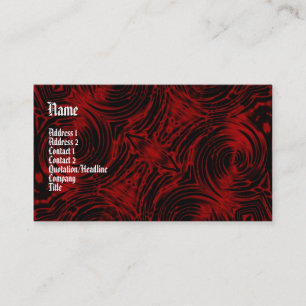 Carte de visite gothique rouge Vampire