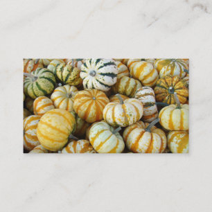 Carte De Visite Gourtes de récolte d'automne orange et vert