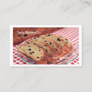 Carte De Visite goûter au four dessert pain cuit raisin sucré