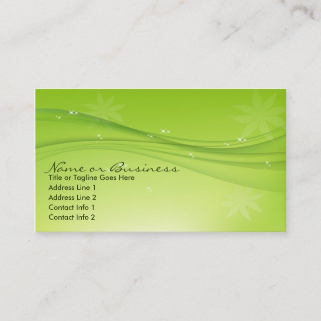 Carte De Visite grâce verte (Devant)