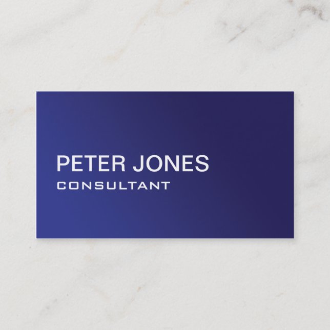 Carte De Visite Gradient bleu simple simple élégant professionnel (Devant)