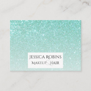 Carte De Visite Gradient bleu vert turquoise de parties