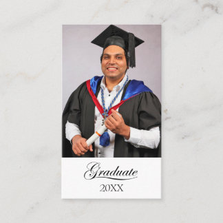 Carte De Visite Graduation party Unable to Attend card