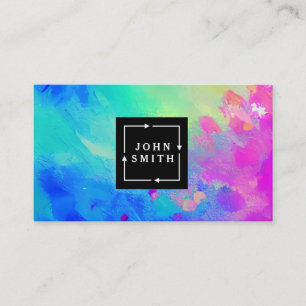 Carte De Visite Graffiti bleu moderne Cool Art Abstrait