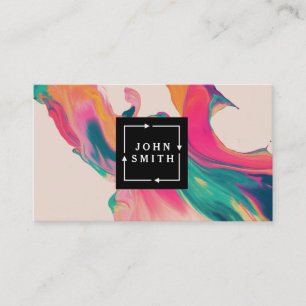 Carte De Visite Graffiti bleu moderne Cool Art Abstrait