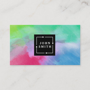 Carte De Visite Graffiti bleu moderne Cool Art Abstrait