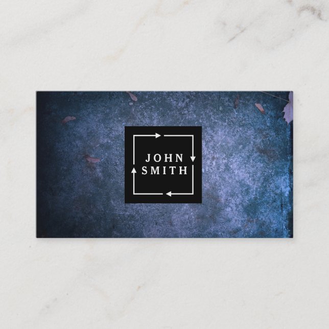 Carte De Visite Graffiti bleu moderne Cool Art Abstrait Business C (Devant)