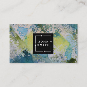 Carte De Visite Graffiti bleu moderne Cool Art Abstrait Business C