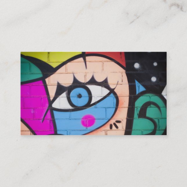 Carte De Visite Graffiti de la Reine/art occidentaux de rue (Devant)