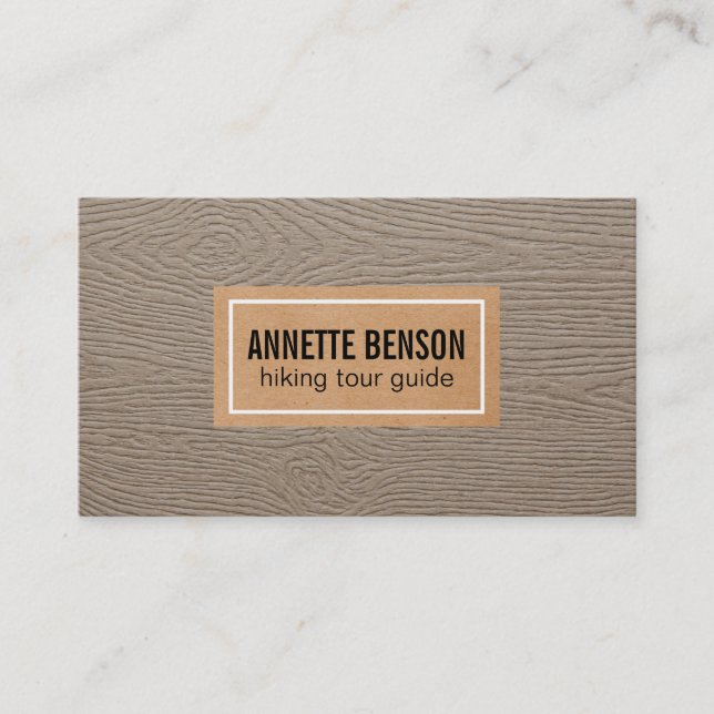 Carte De Visite Grain de bois (Devant)