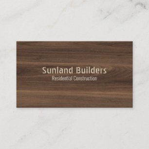 Carte De Visite Grain de bois Brown