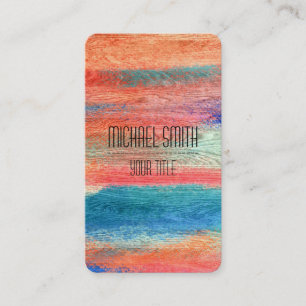 Carte De Visite Grain de bois coloré moderne professionnel #5