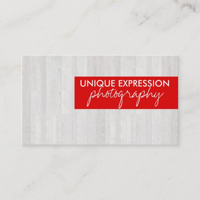 Carte De Visite Grain en bois (Devant)