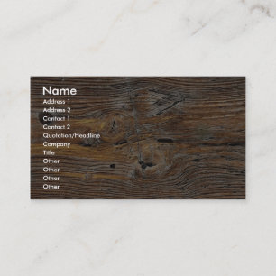 Carte De Visite Grain en bois, feuille de bois de construction