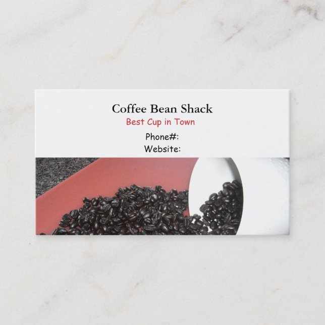 Carte De Visite Grains de café (Devant)