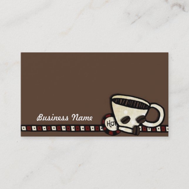 Carte De Visite Grains de café (Devant)