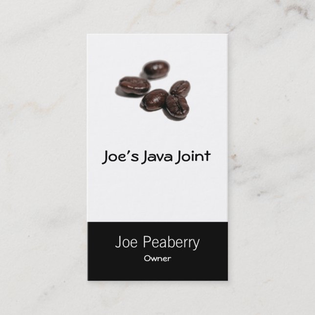 Carte De Visite Grains de café (Devant)