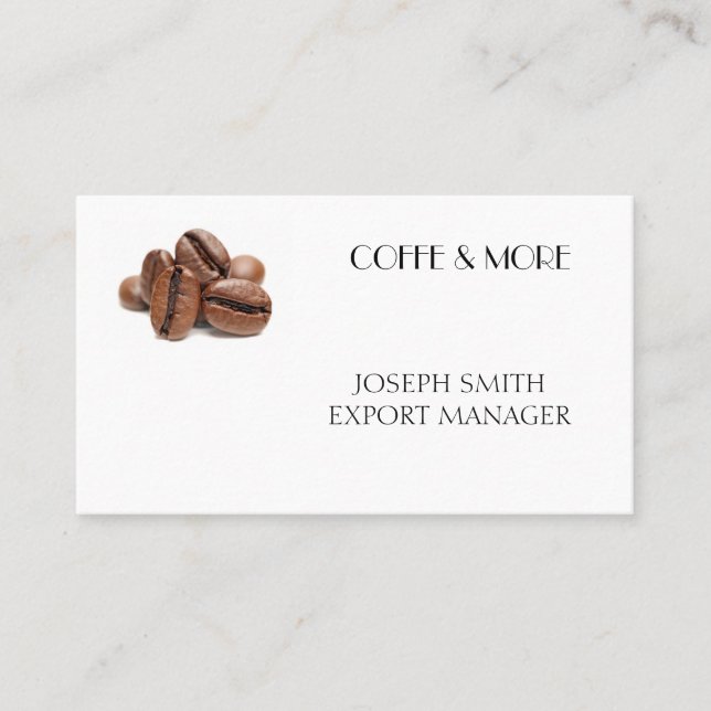 Carte De Visite Grains de café professionnels (Devant)