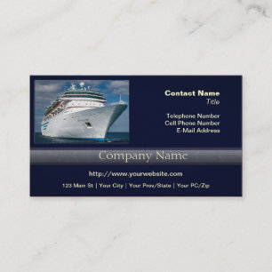 Carte De Visite Grand bateau de croisière blanc