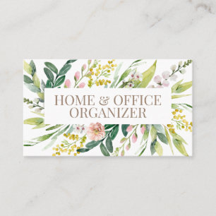 Carte De Visite Grand Bouquet Floral Maison Et Bureau Organisateur