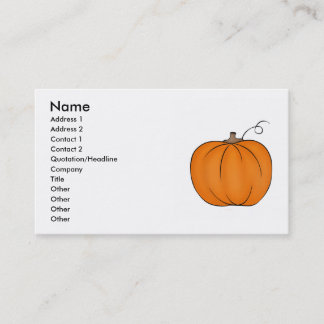Carte De Visite Grand citrouille d'automne