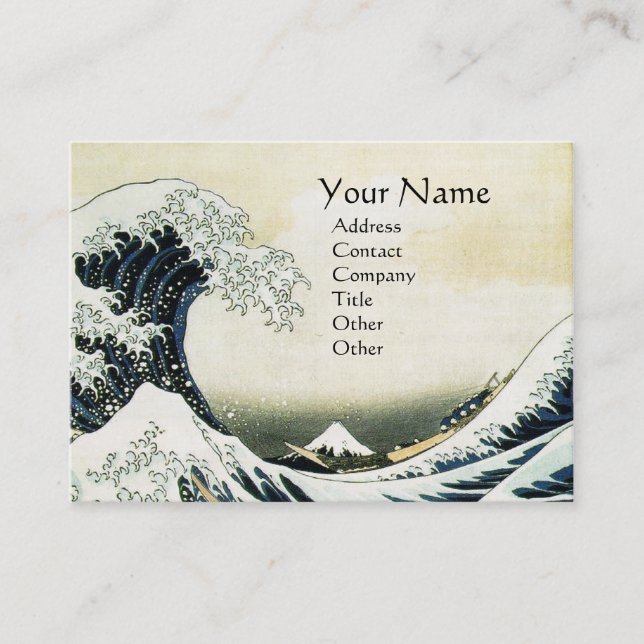 CARTE DE VISITE GRAND MONOGRAMME DE VAGUES (Devant)