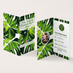 Carte De Visite Grand palmier vert moderne feuilles