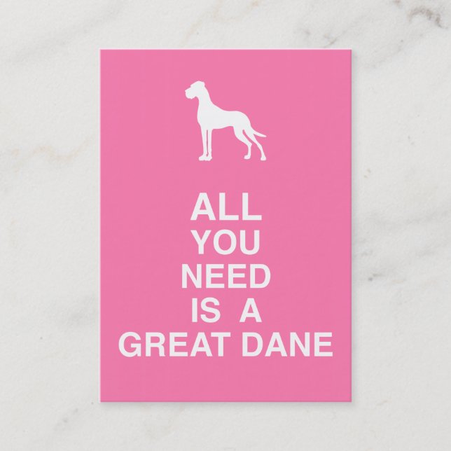 Carte De Visite Grande Dane (Devant)