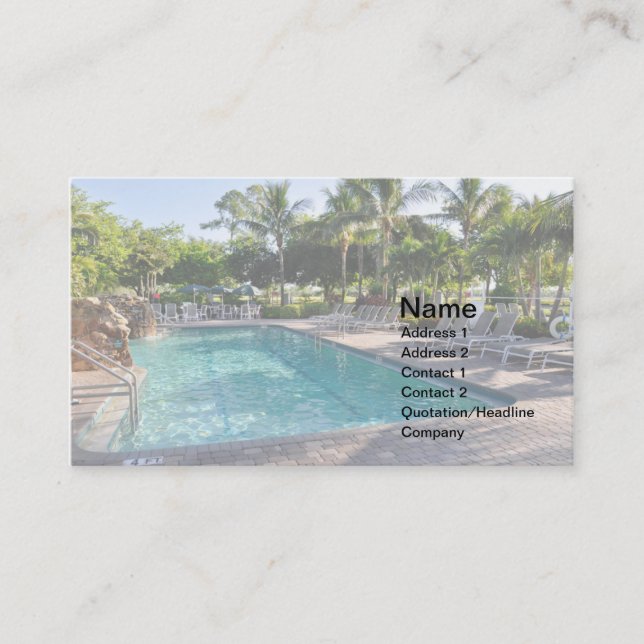 Carte De Visite grande piscine intérieure (Devant)