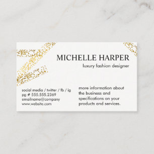 Carte De Visite Grandes bandes dorées Artistique