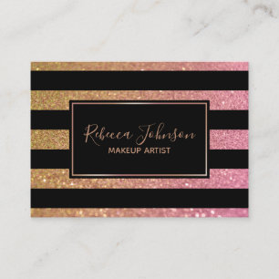 Carte De Visite Grandes Parties scintillant Gold Pink de luxe - Ca