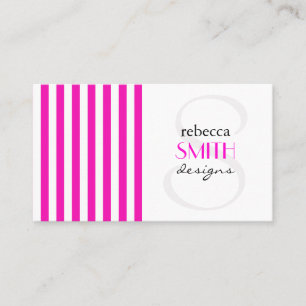 Carte De Visite Grandes Pink, Grandes Blances, Motif Gratté