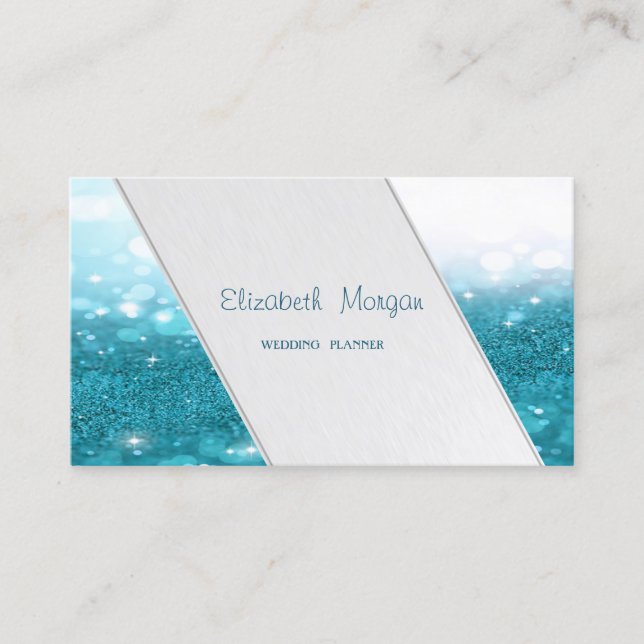 Carte De Visite Grandes Tailles Modernes, Bokeh Glittery (Devant)