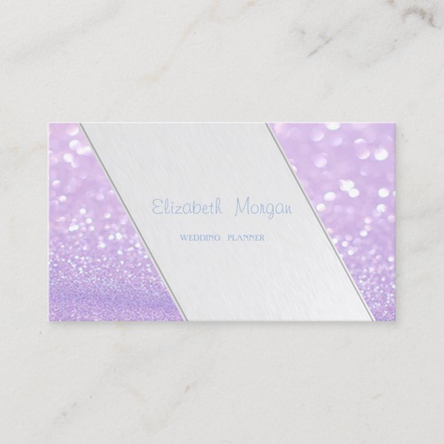 Carte De Visite Grandes Tailles Modernes, Bokeh Glittery (Devant)