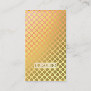 Carte De Visite Grands points rêveurs d'or de Faux