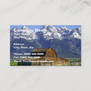 Carte De Visite Grange solitaire chez Tetons grand