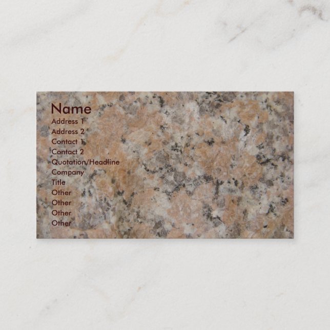 Carte De Visite Granit rose (Devant)