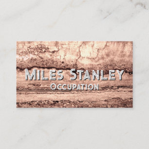 Carte De Visite Granite marron beige sépia orange brûlé moderne 