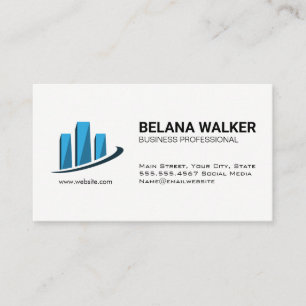 Carte De Visite Graphique à barres d'entreprise Analyste financi
