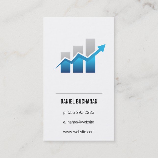 Carte De Visite Graphique à barres financières (Devant)