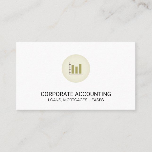 Carte De Visite Graphique à barres financières (Devant)