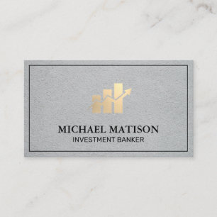 Carte De Visite Graphique à barres financières   Analyse stock