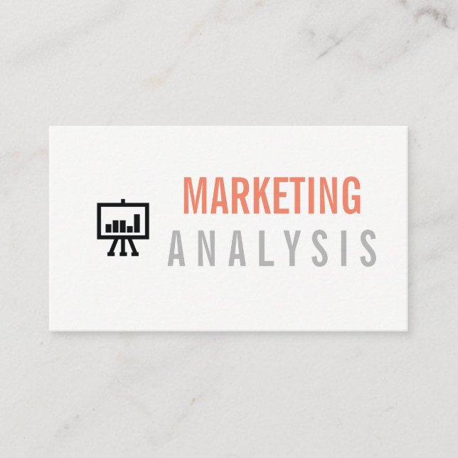 Carte De Visite Graphique à barres / Marketing (Devant)