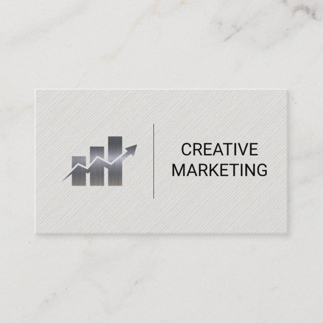 Carte De Visite Graphique de barre marketing (Devant)
