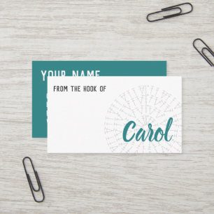 Carte De Visite Graphique de Crochet vert bleu turquoise