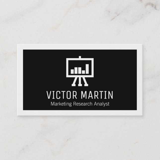 Carte De Visite Graphique de données | Bordure (blanche) (Devant)