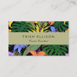 Carte De Visite Graphique de fleur d'Aloha de Hawaii tropical