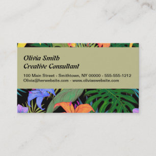 Carte De Visite Graphique de fleur d'Aloha de Hawaii tropical
